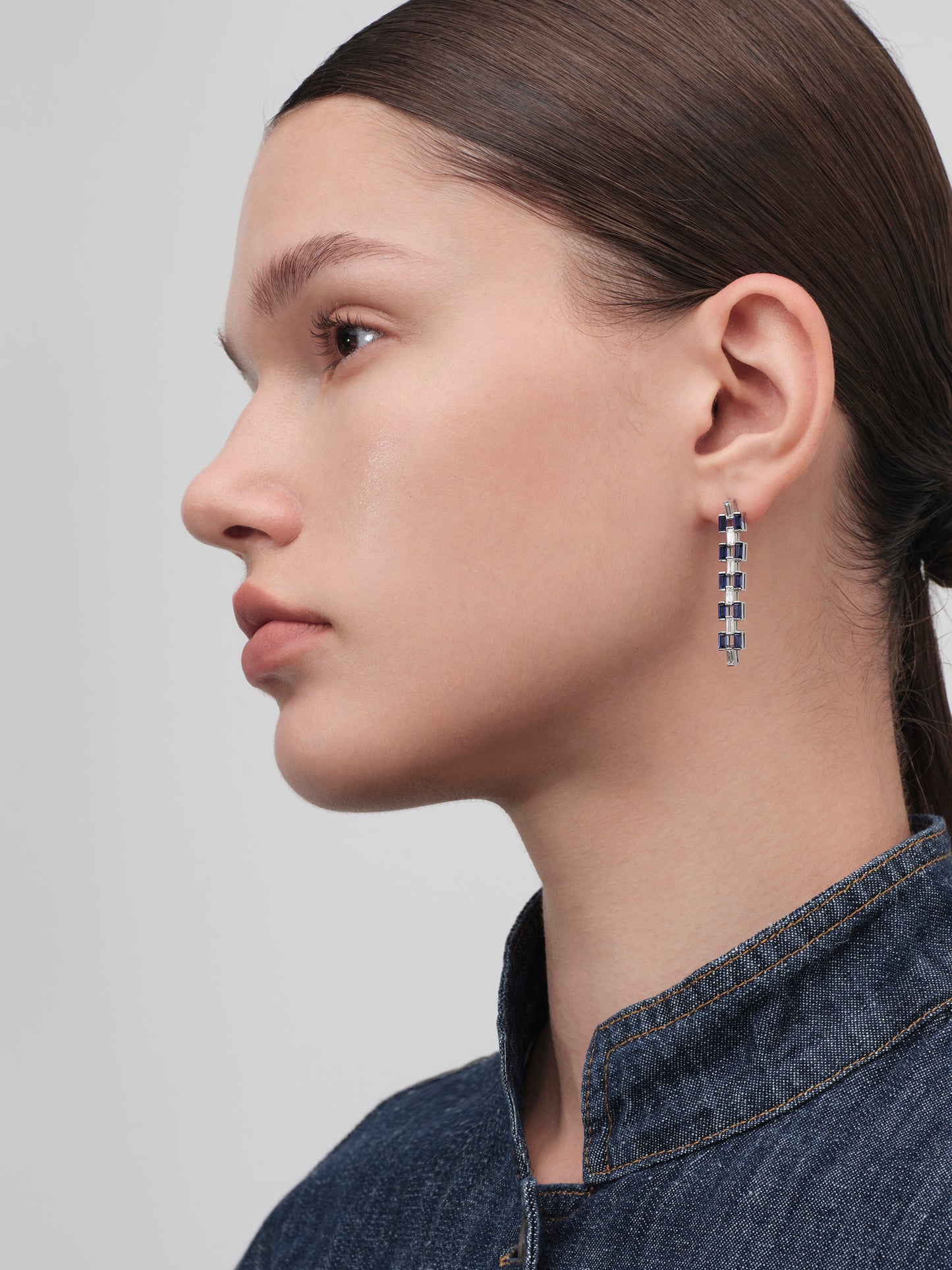 Sapphire Diamond Earring - Medium