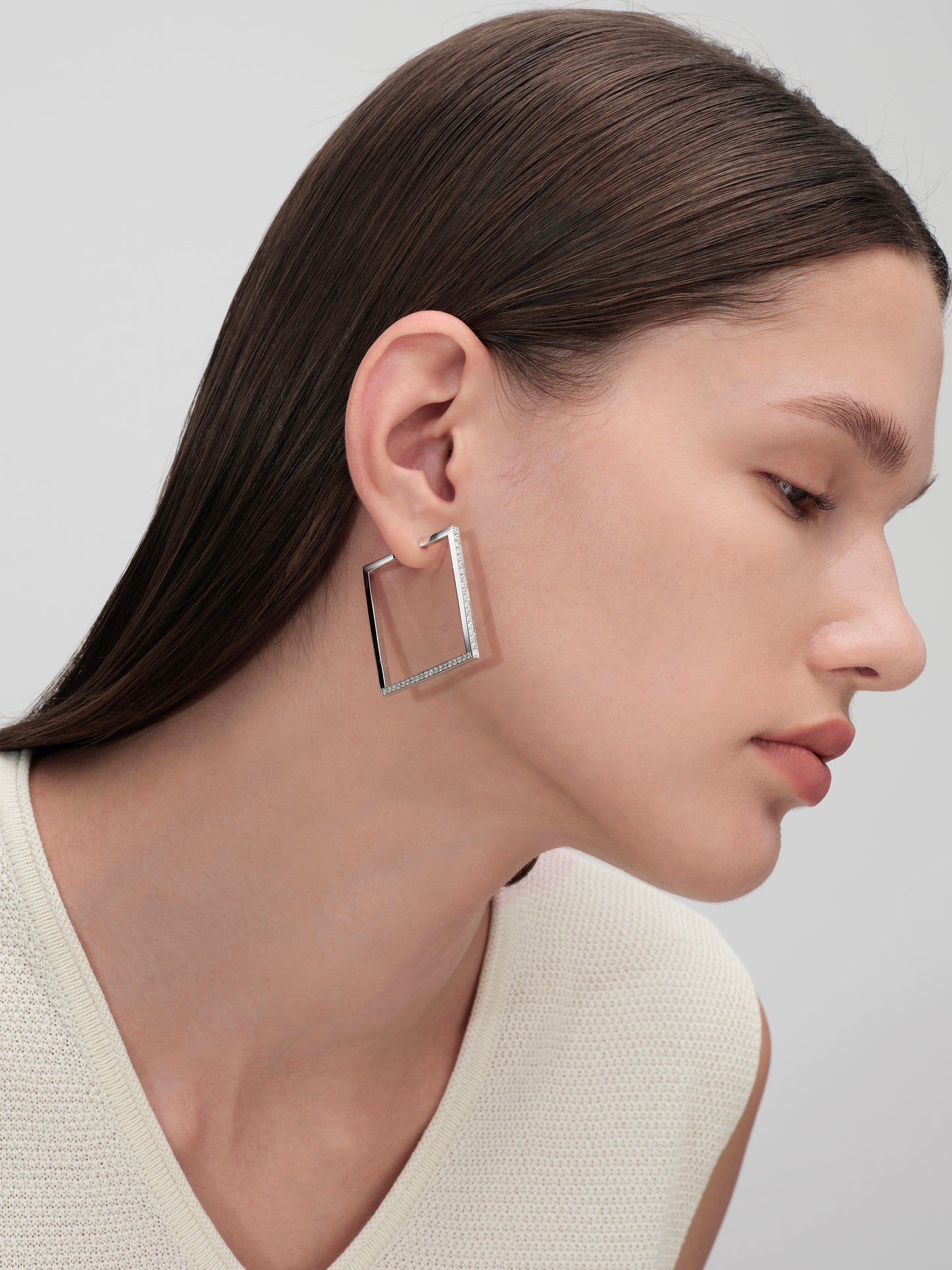 Square Diamond Earrings