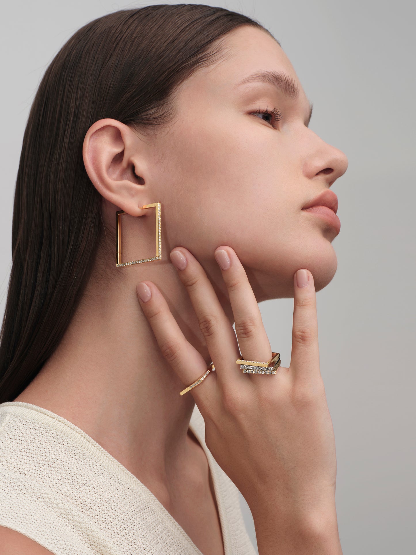 Square Diamond Earrings