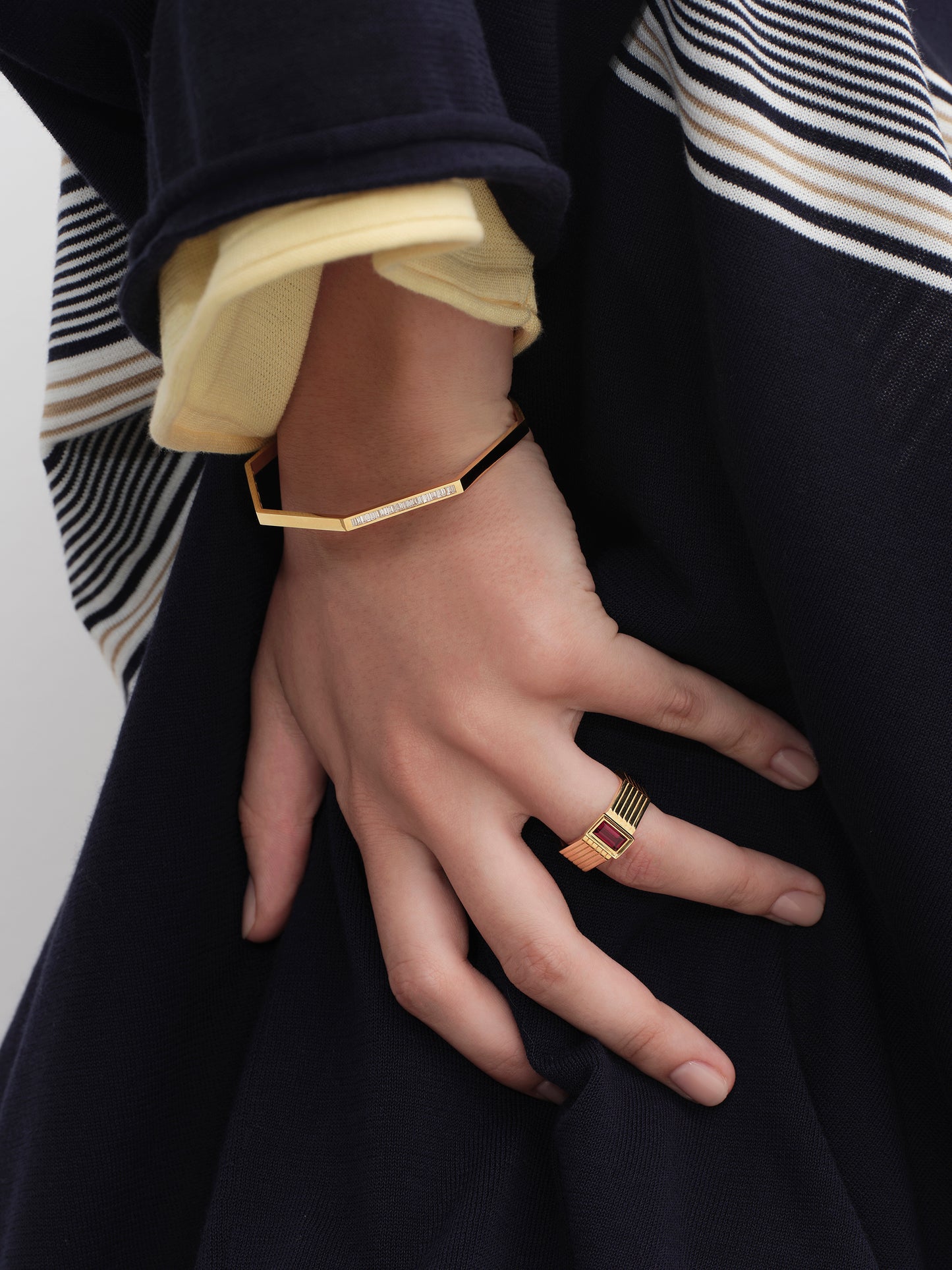 Octagon 6-Bands Ruby Ring