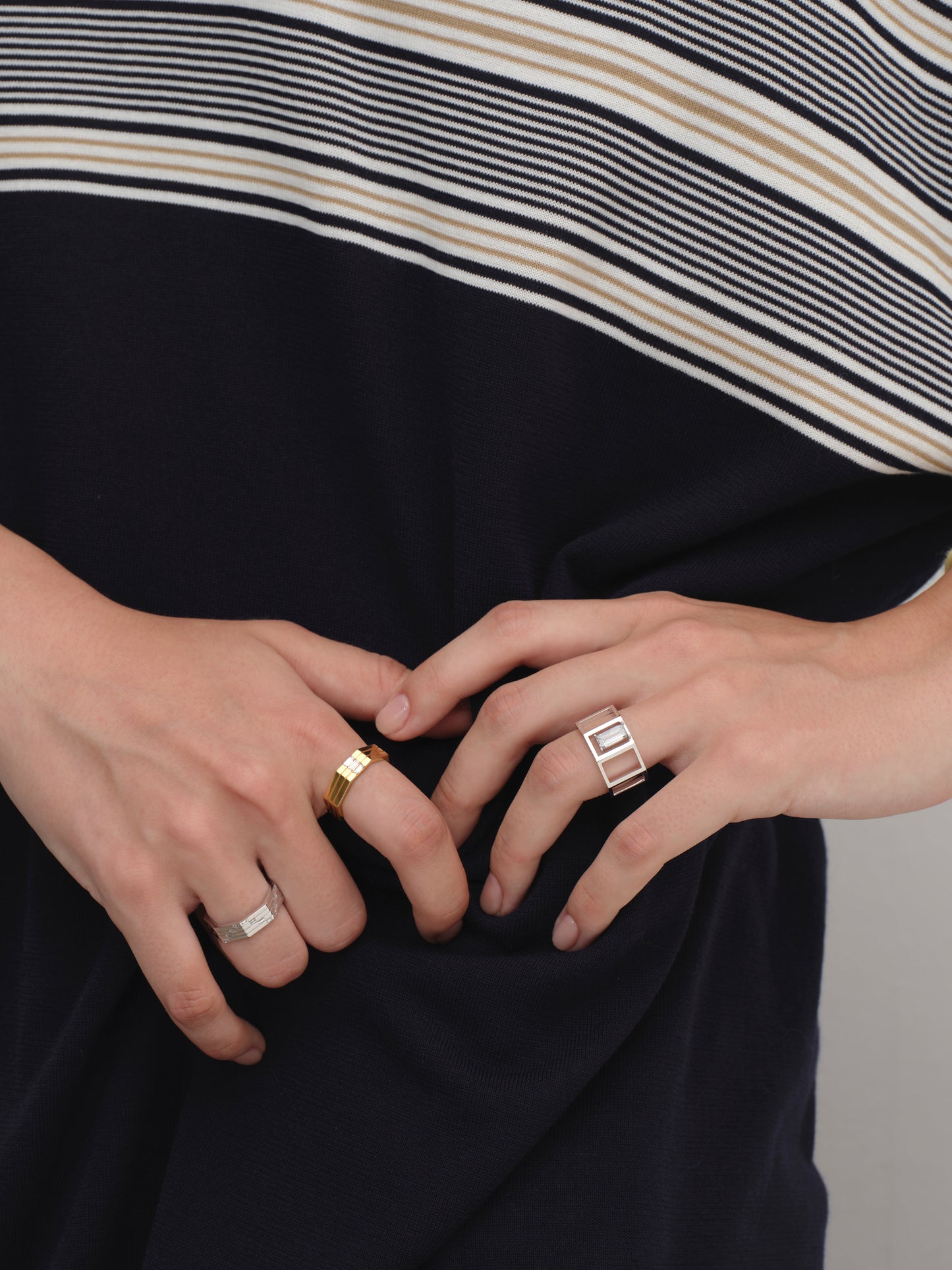 Octagon Diamond Ring