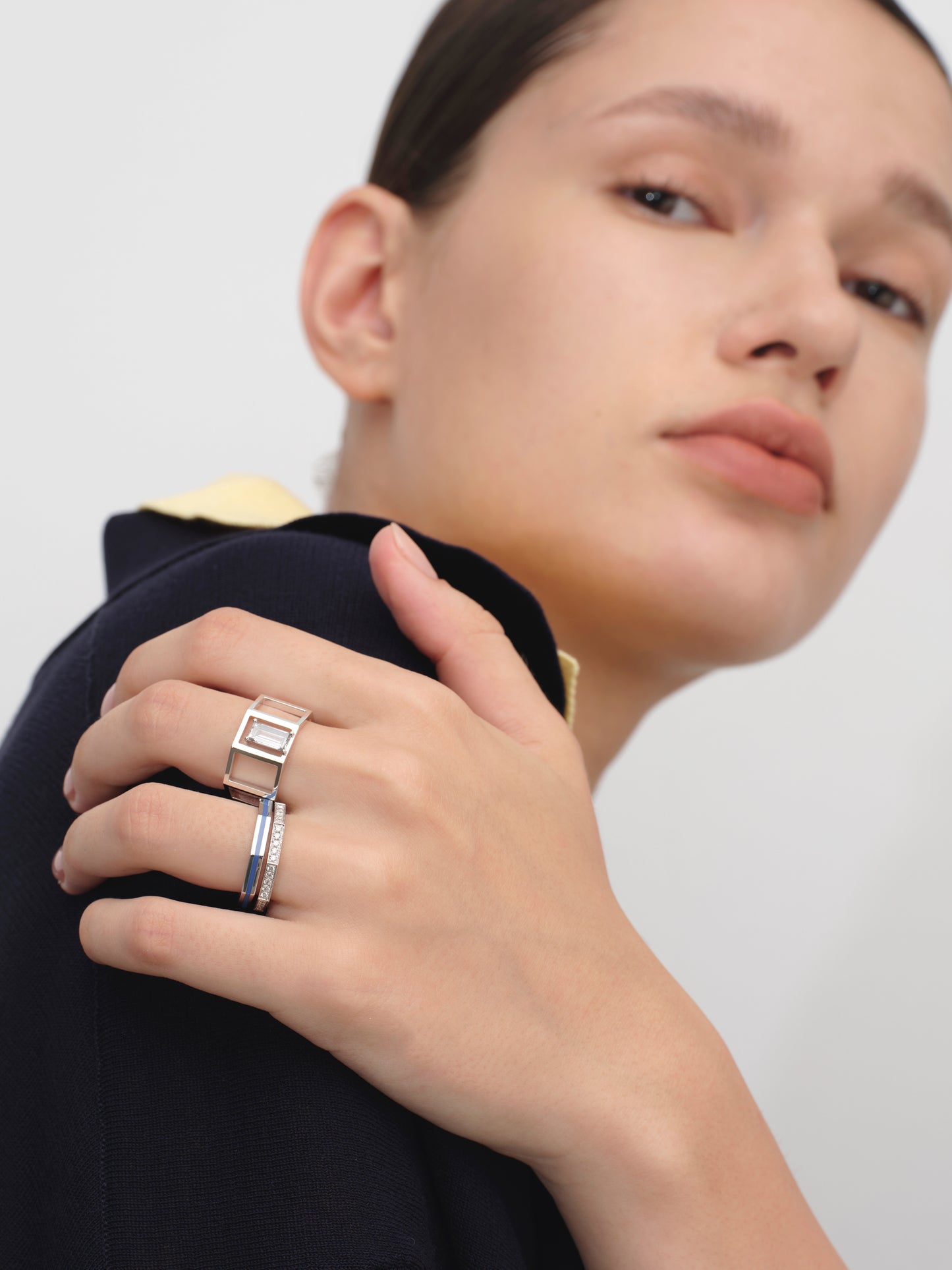 Octagon Diamond Ring