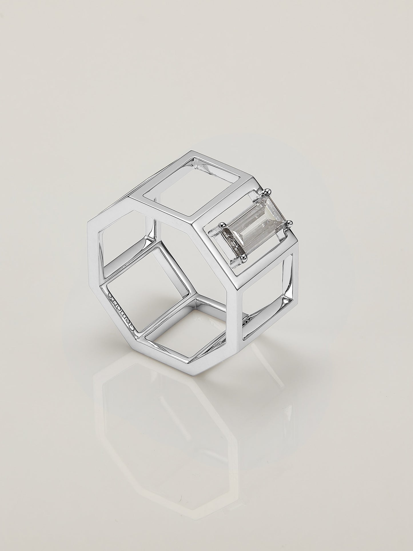 Octagon Diamond Ring