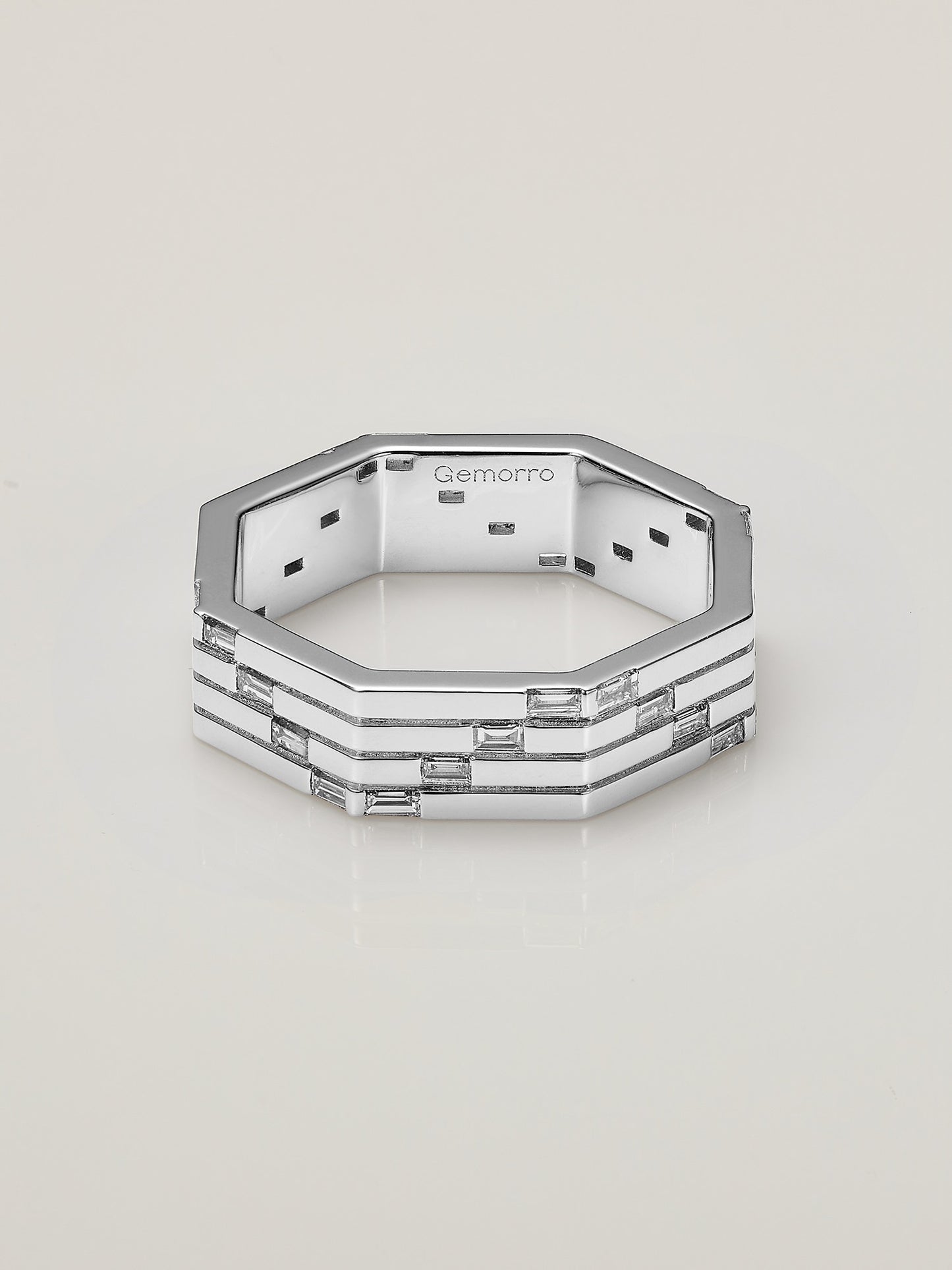 Octagon 4-Bands Diamond Ring