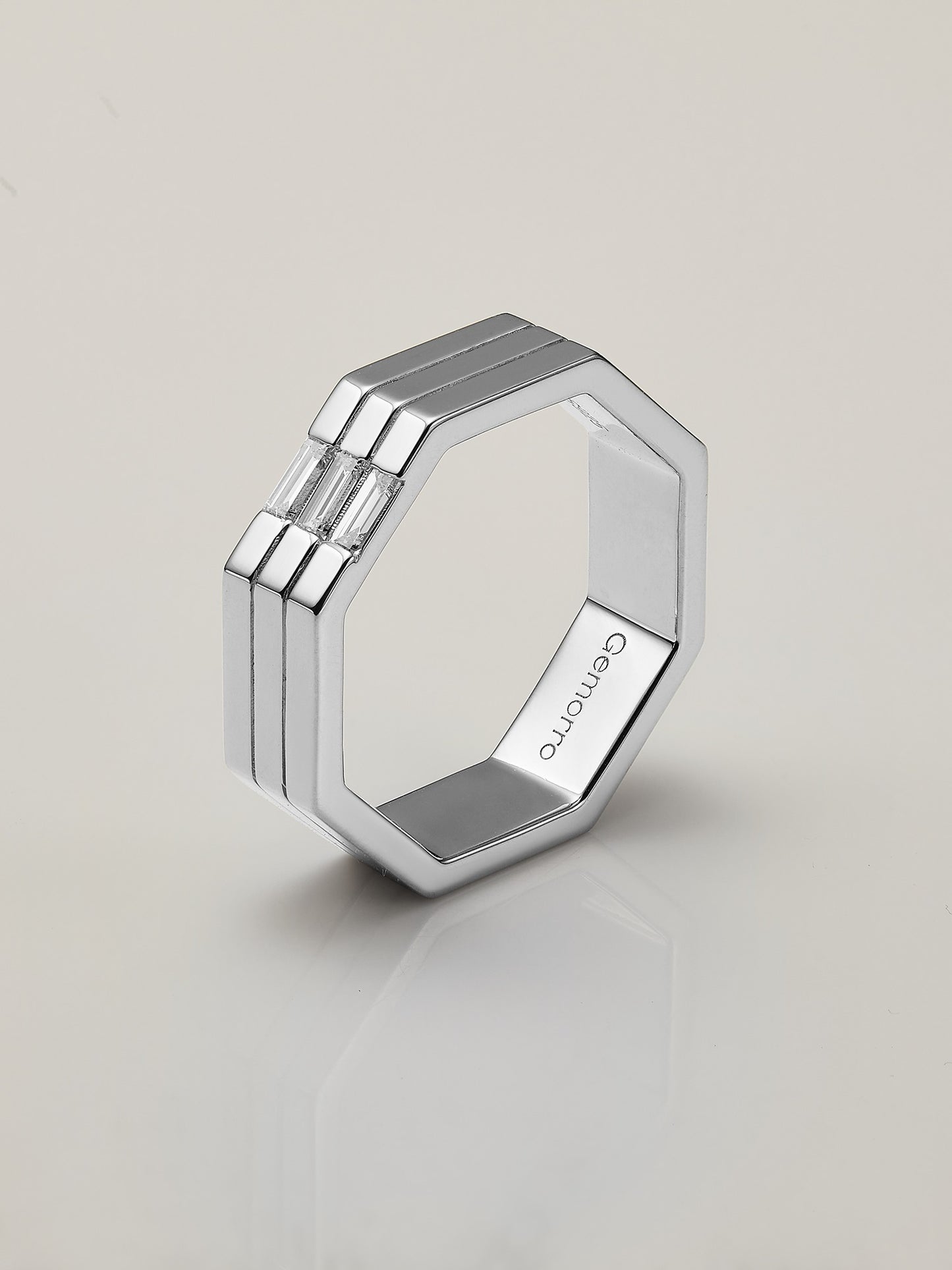 Octagon 3-Bands Diamond Ring