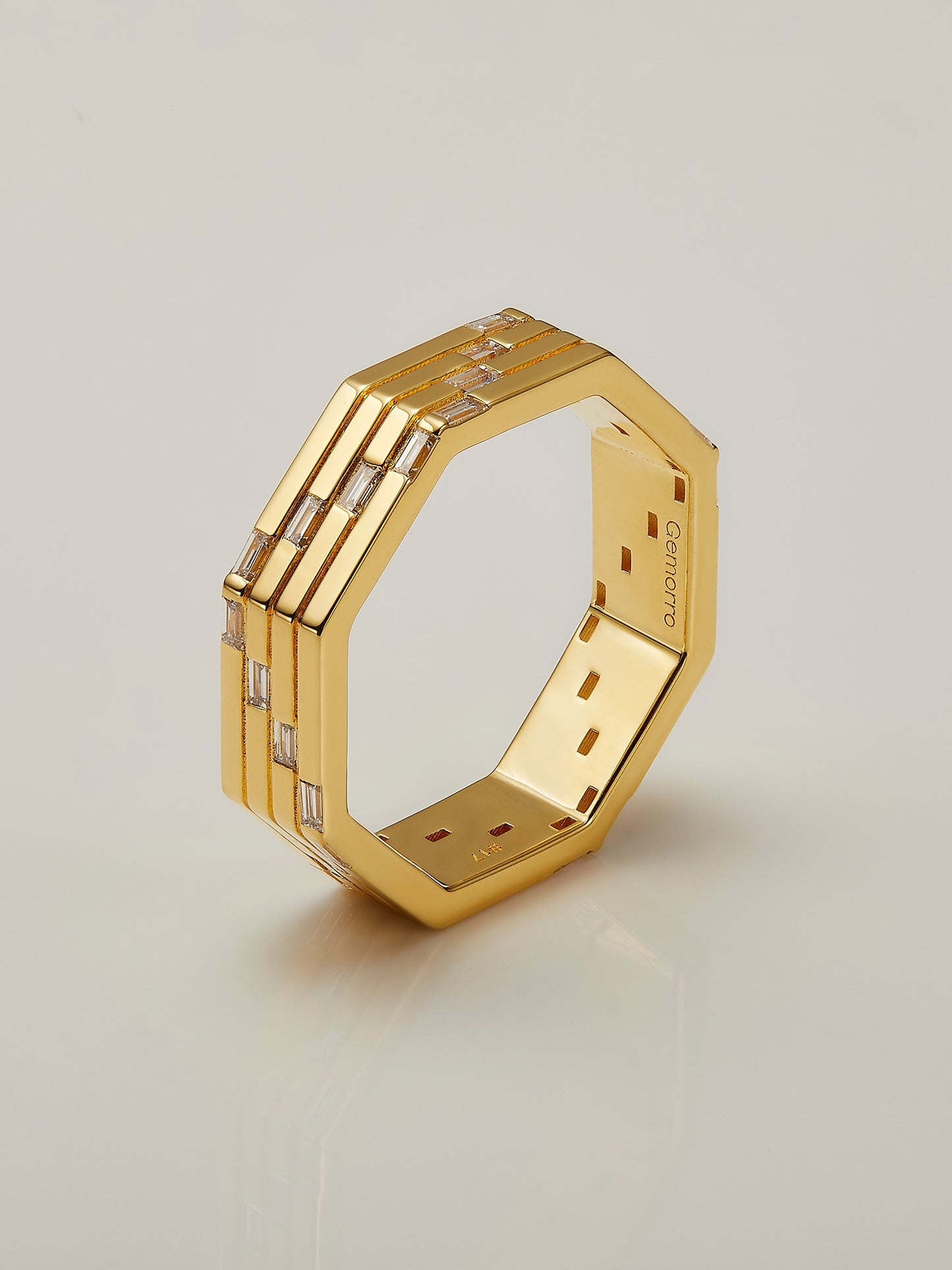 Octagon 4-Bands Diamond Ring