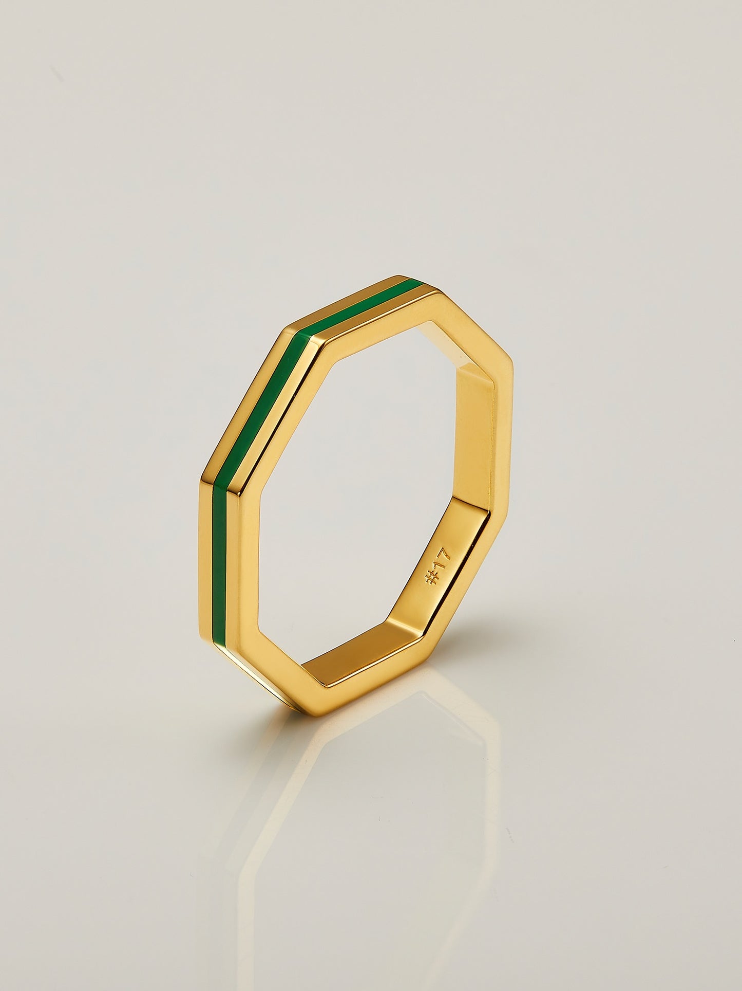 Octagon Enamel Ring