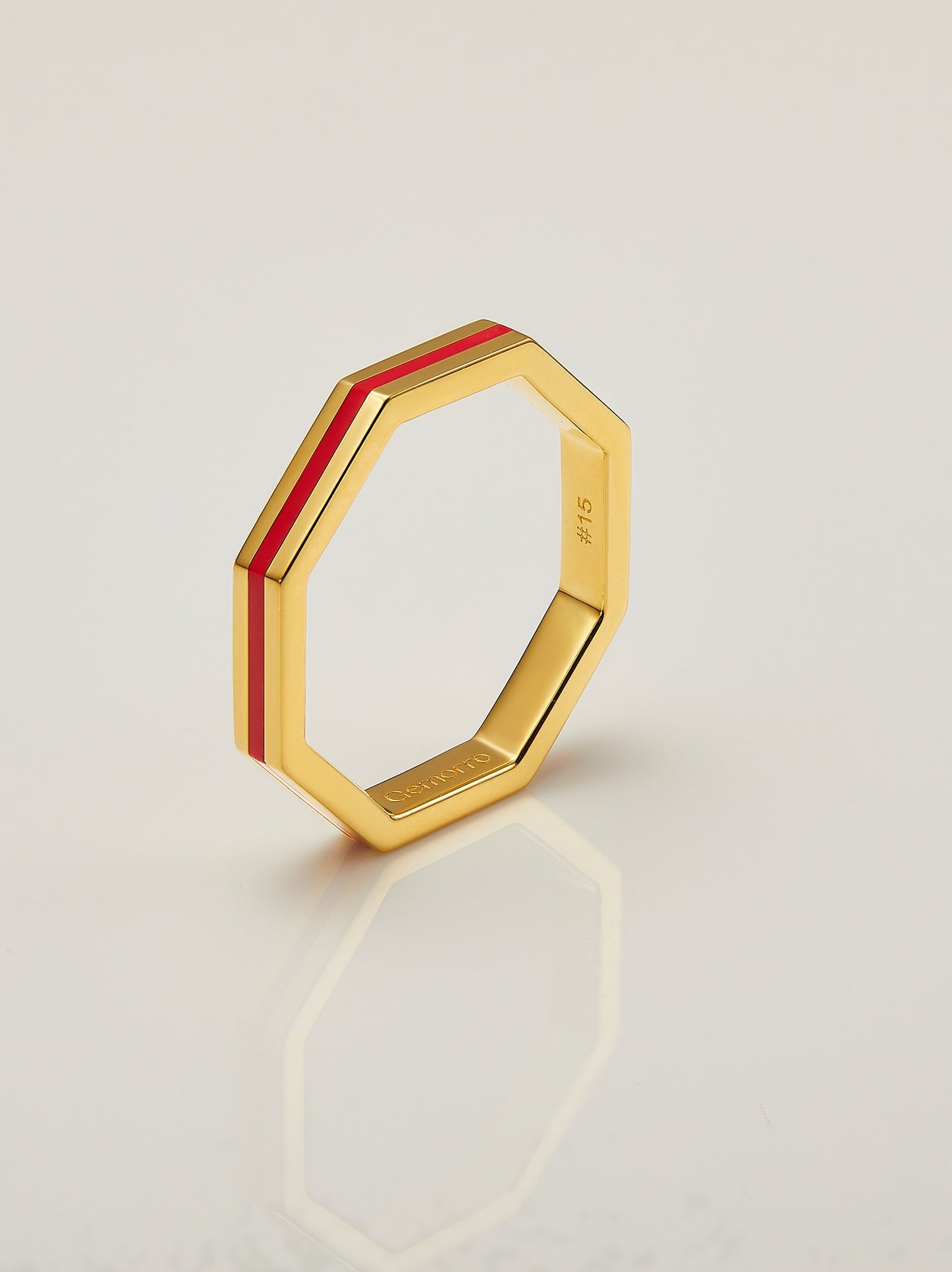 Octagon Enamel Ring