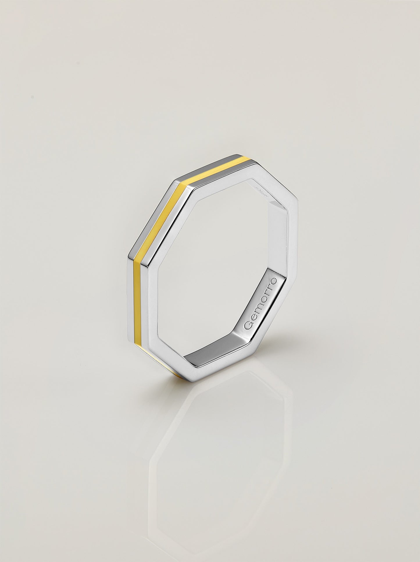 Octagon Enamel Ring