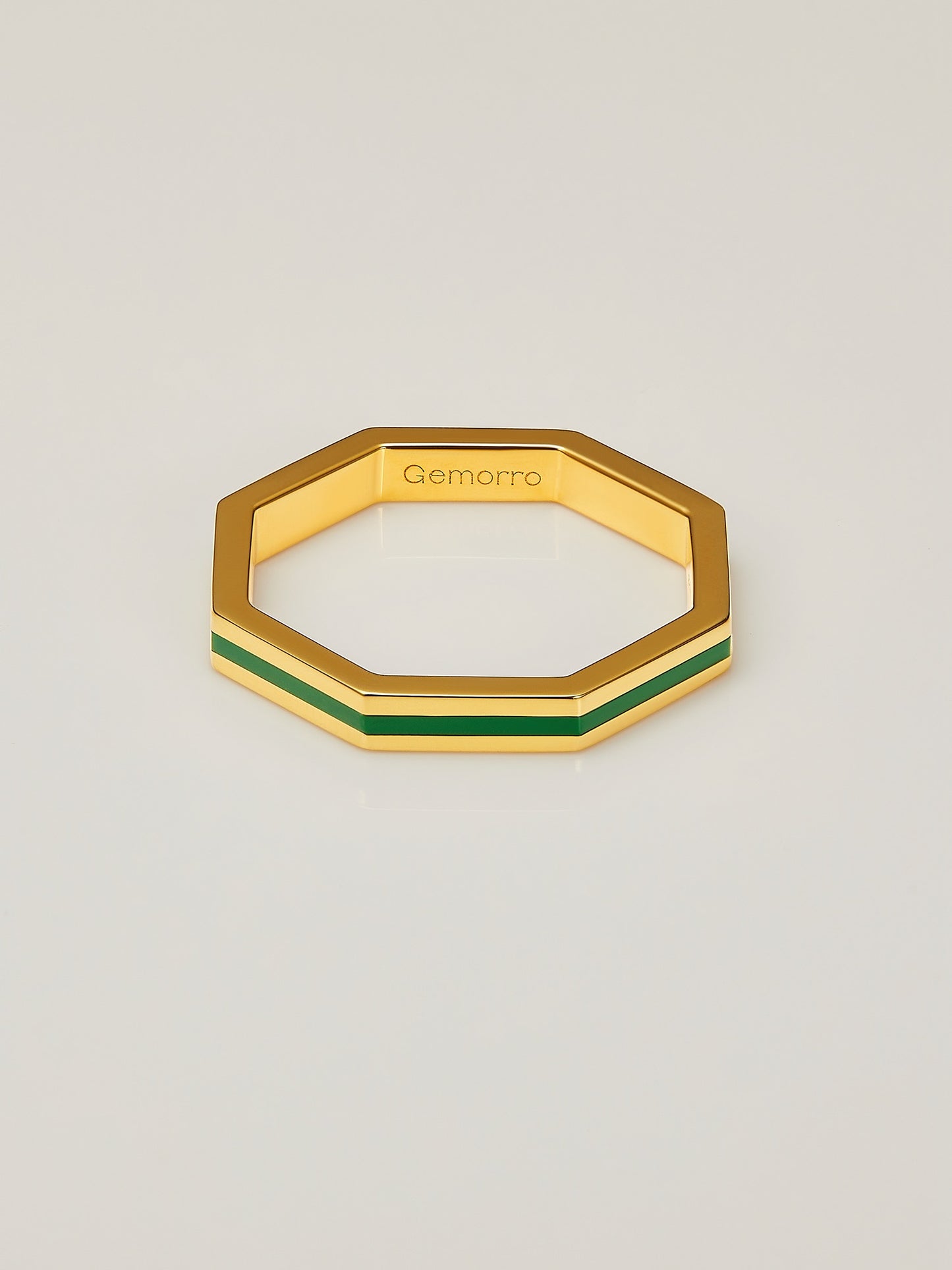 Octagon Enamel Ring