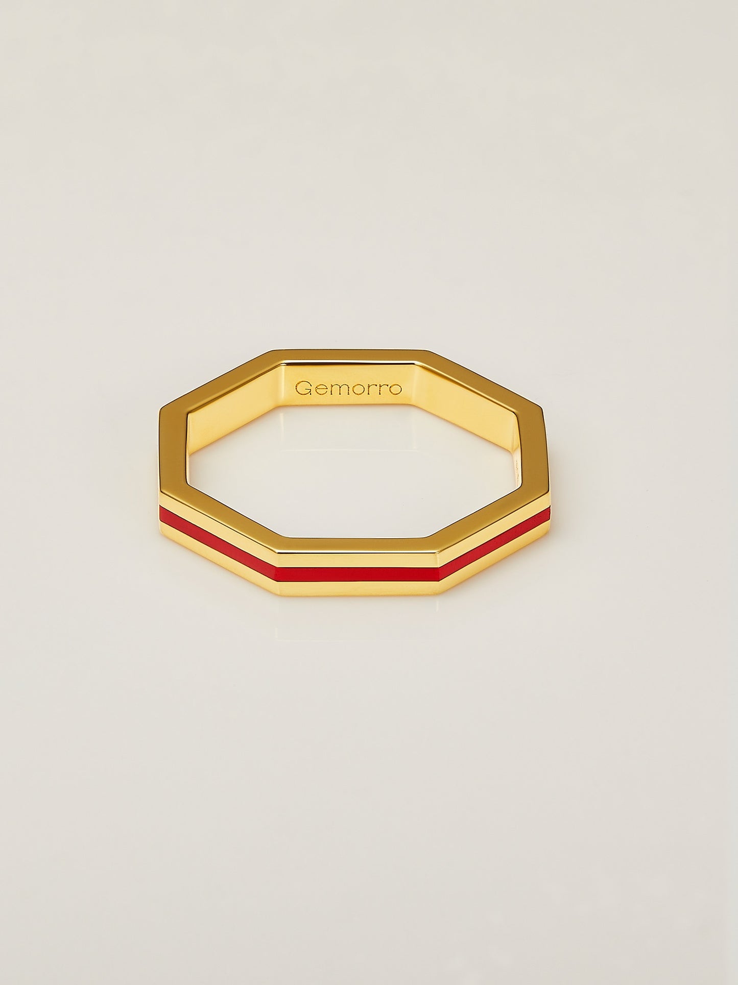 Octagon Enamel Ring