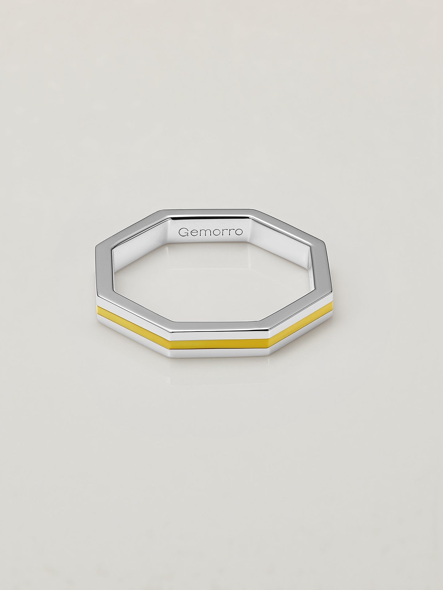 Octagon Enamel Ring