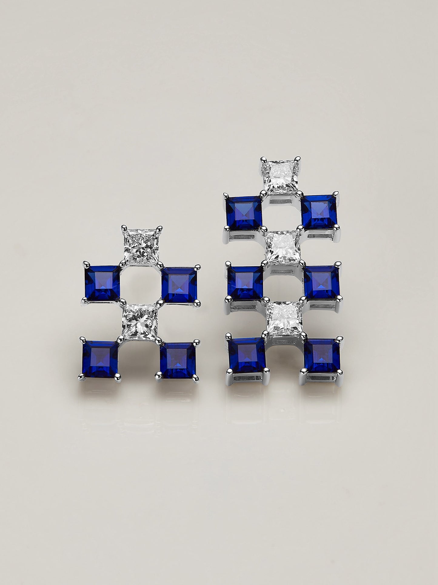 Sapphire Diamond Earring - Small