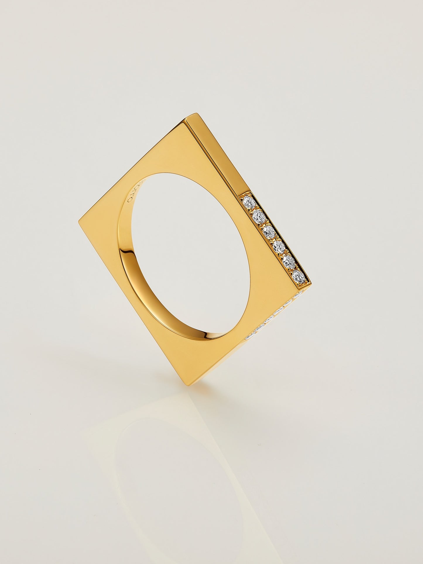 Square Diamond Ring - Corner