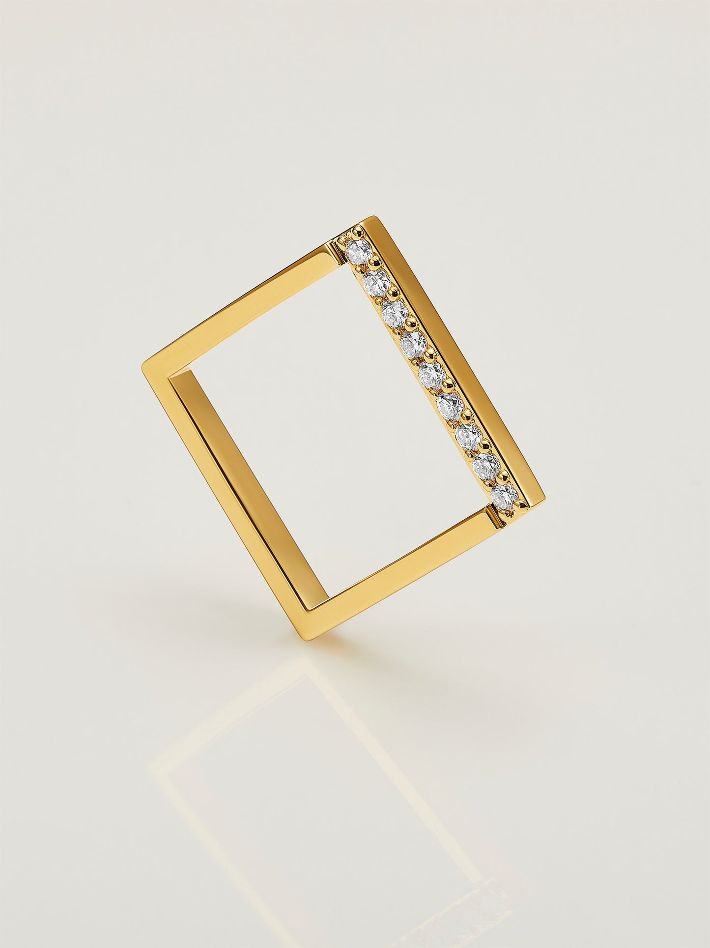 Square Diamond Ring - Side