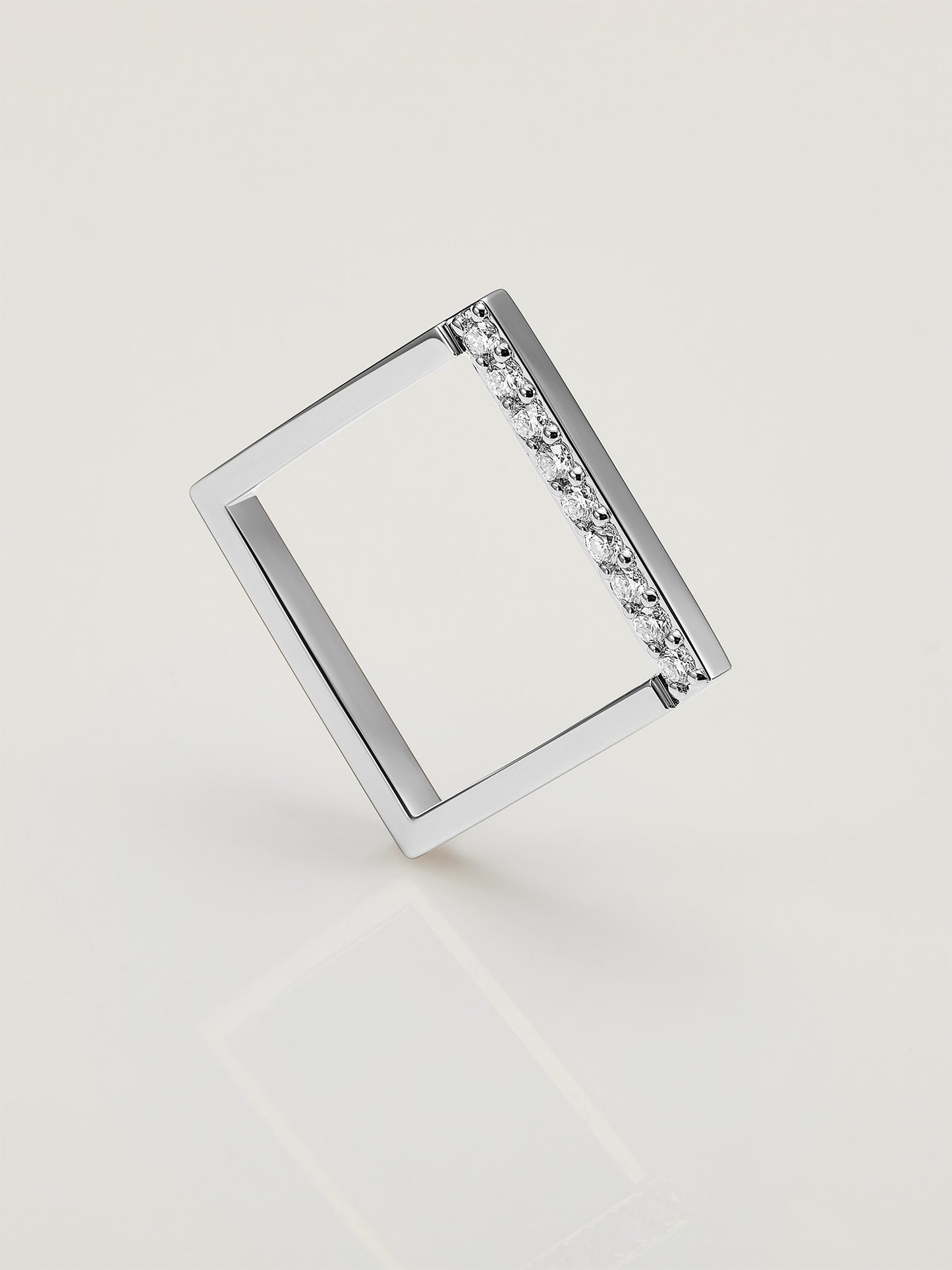 Square Diamond Ring - Side