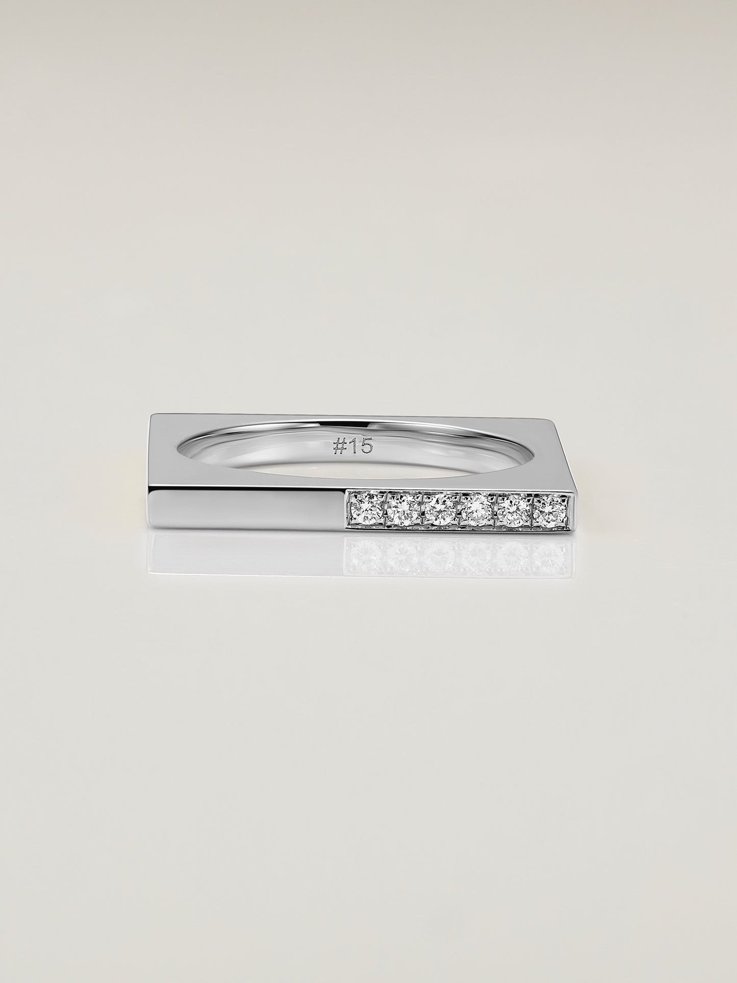 Square Diamond Ring - Corner