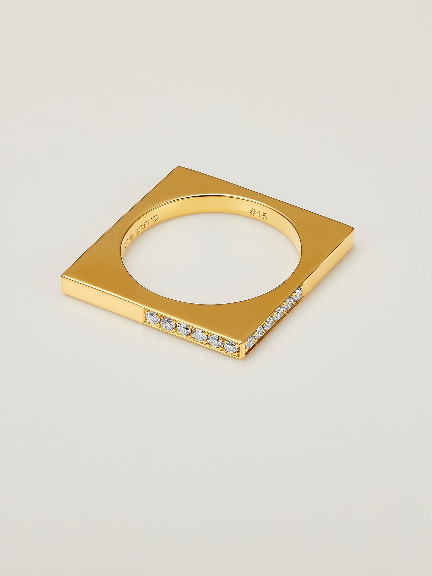 Square Diamond Ring - Corner