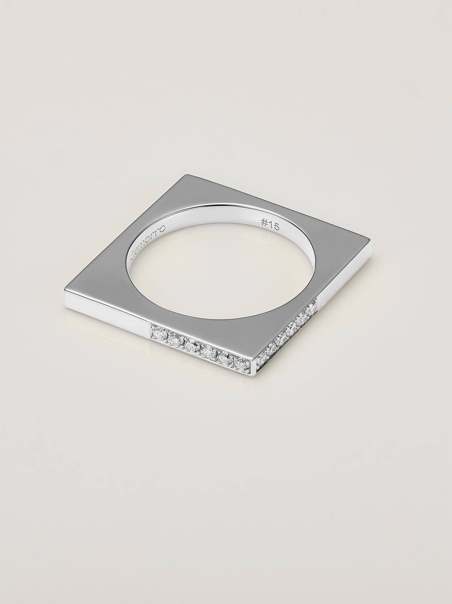 Square Diamond Ring - Corner