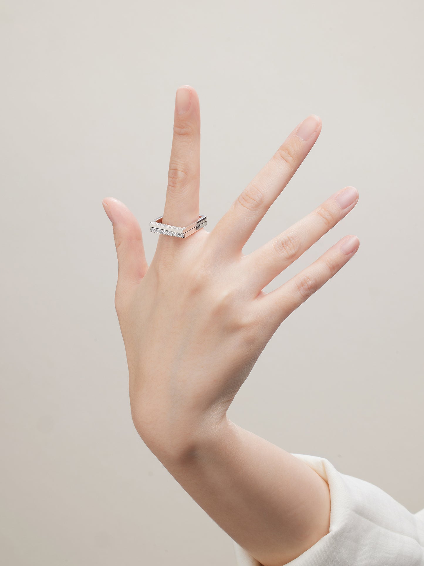 Square Diamond Ring - Top