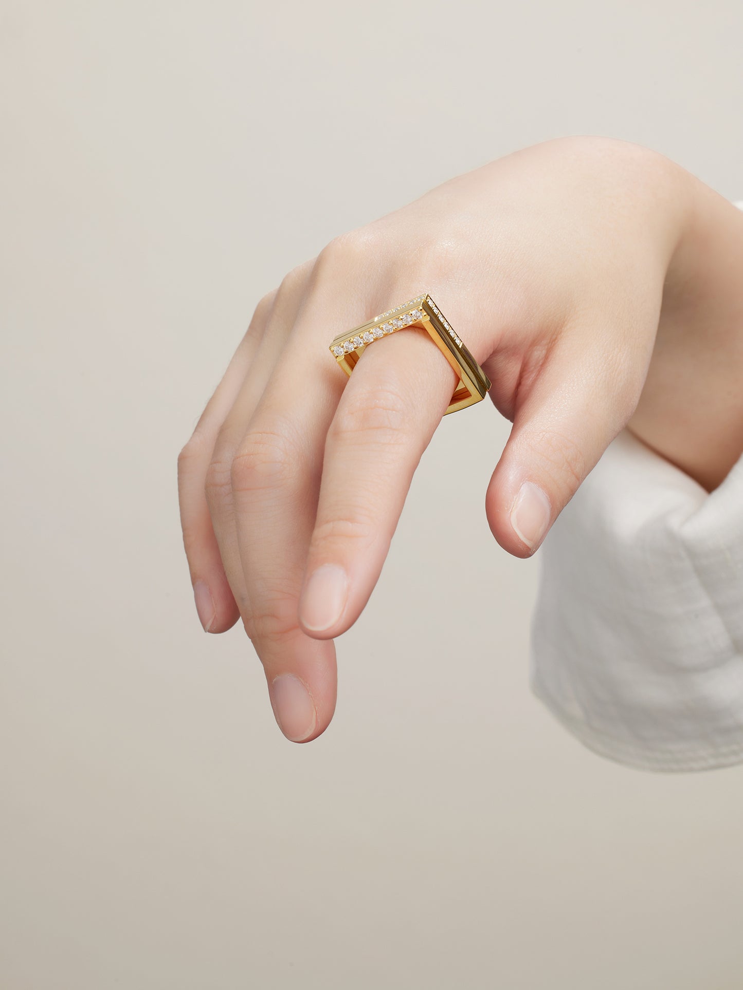 Square Diamond Ring - Side