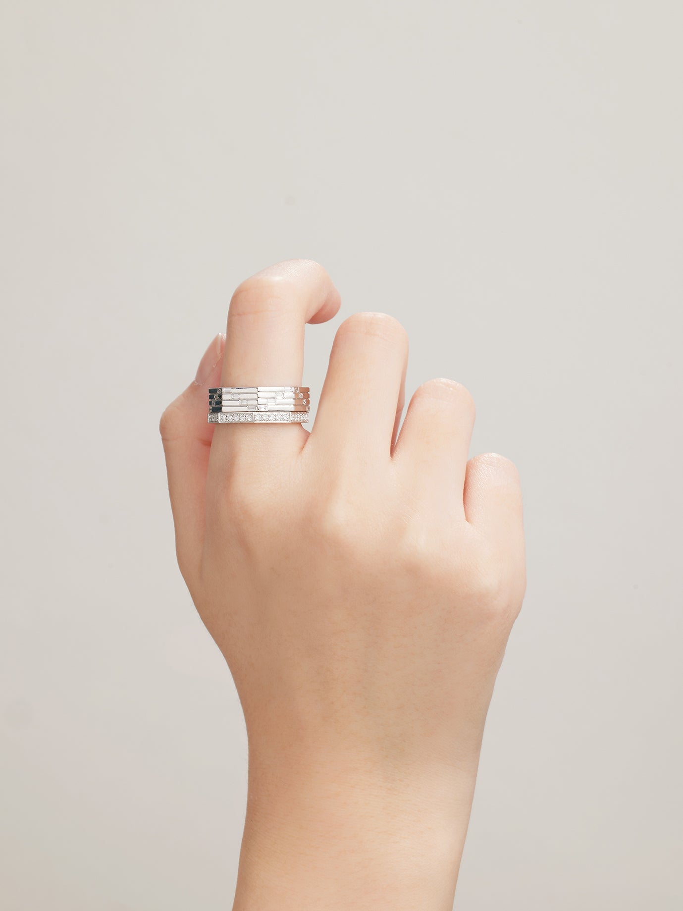 Octagon 4-Bands Diamond Ring
