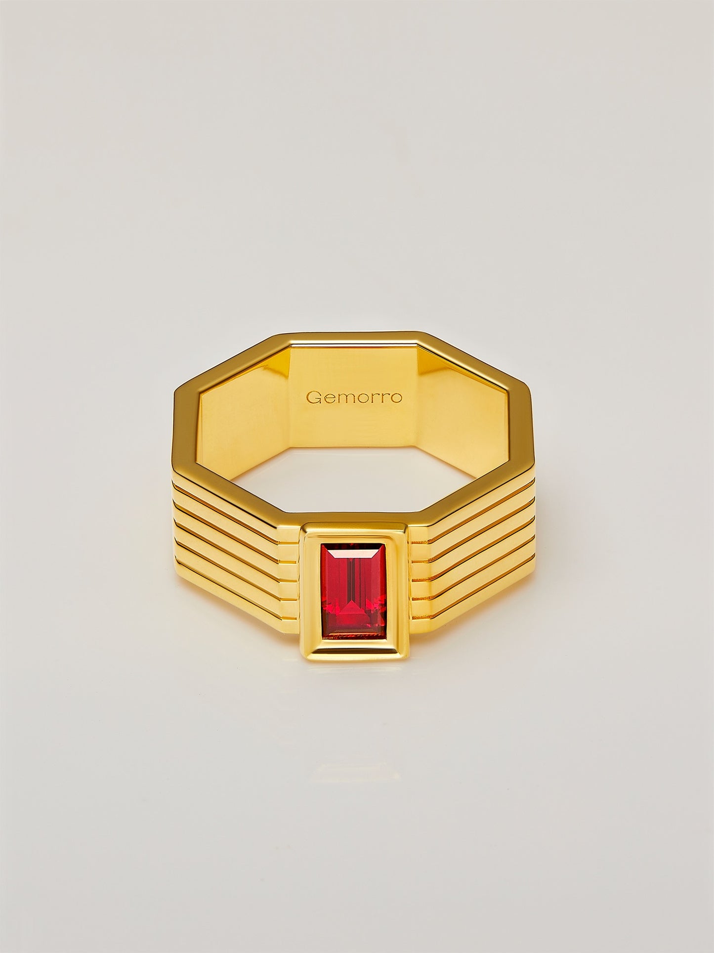 Octagon 6-Bands Ruby Ring
