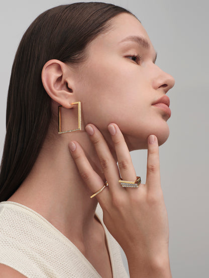 Square Diamond Earrings
