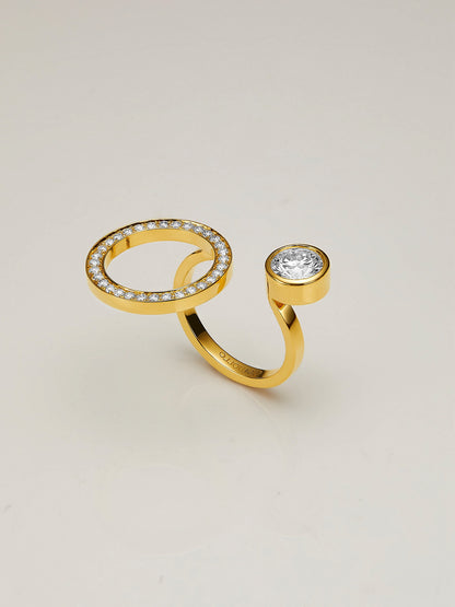 Circles and Ripples Diamond Ring