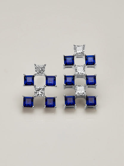 Sapphire Diamond Earring - Small