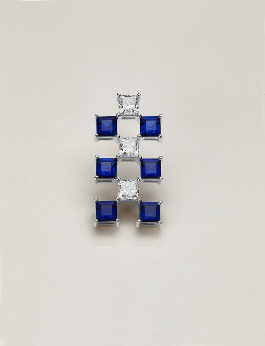 Sapphire Diamond Earring - Small