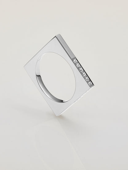 Square Diamond Ring - Corner