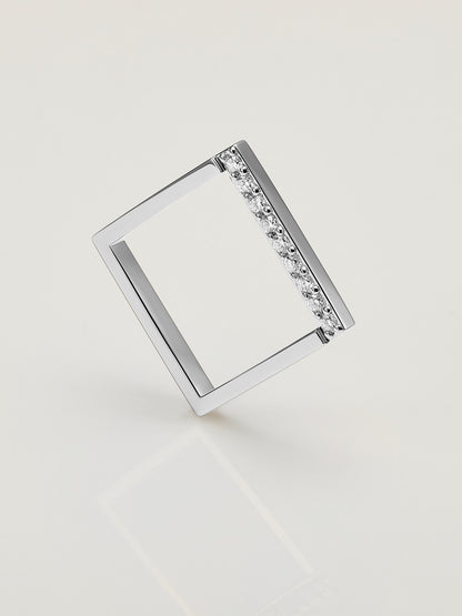 Square Diamond Ring - Side