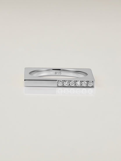 Square Diamond Ring - Corner