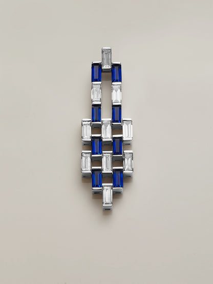 Sapphire Diamond Earring - Large