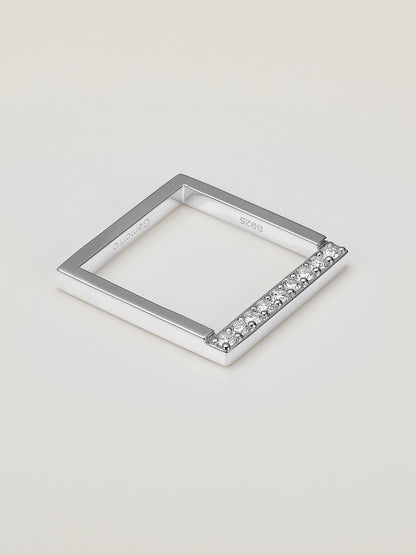 Square Diamond Ring - Side