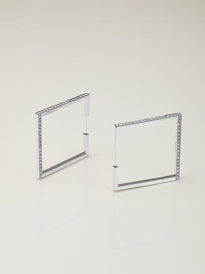 Square Diamond Earrings