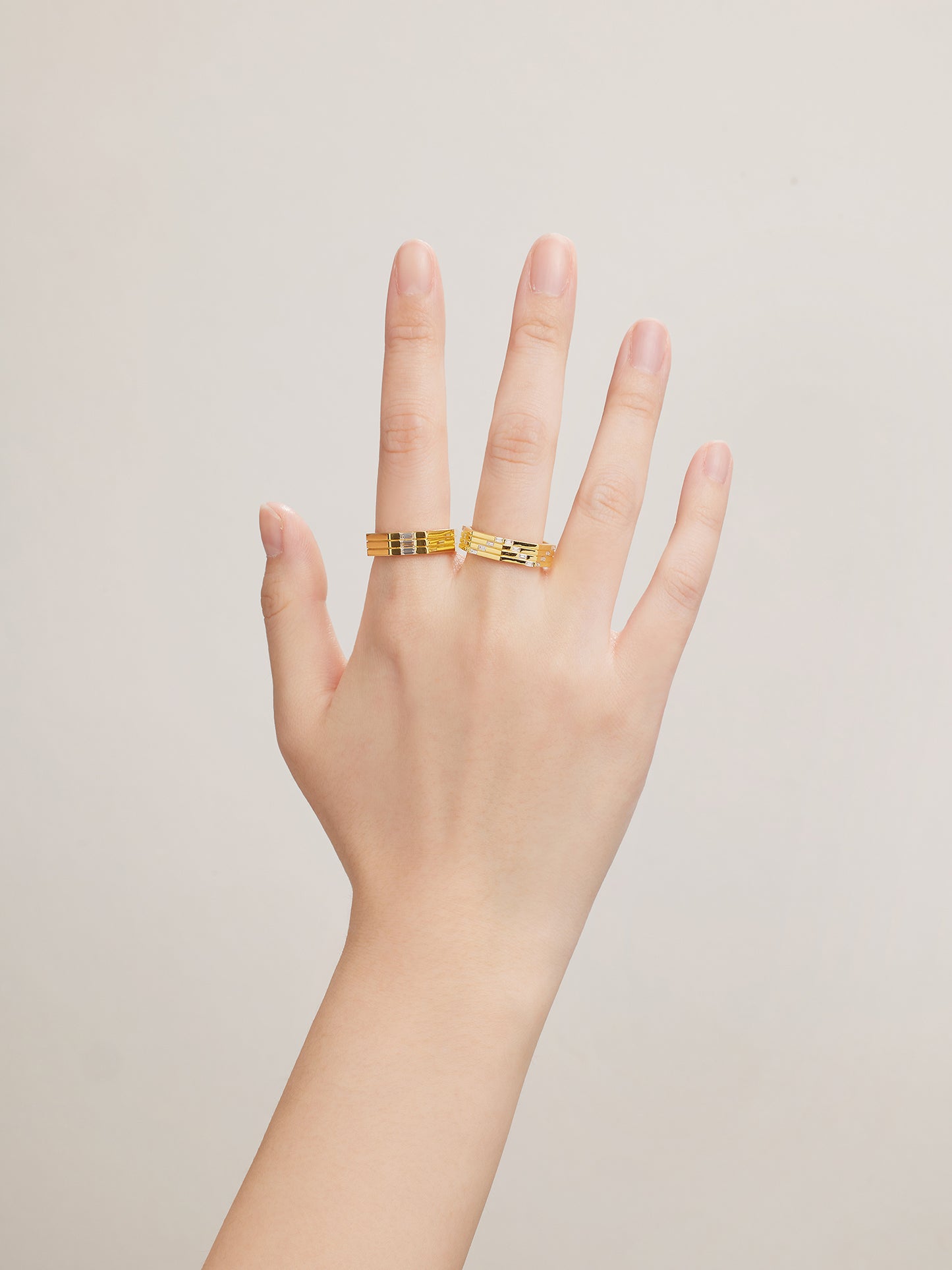 Octagon 3-Bands Diamond Ring